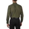 thumbnail image 4 of Van Heusen Chemise Habillée pour Homme à Coupe Régulière en Oxford à Col Boutonné, Vert Foncé, XX-Grand, 4 of 4