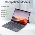 thumbnail image 4 of Clavier Bluetooth Rétroéclairé Multicolore pour Surface Pro 8/9/10/11/X - Design Mince avec Portée de 10 m et Pavé Tactile à Rejet de la Paume (Bleu Glace), 4 of 6