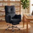 thumbnail image 2 of HOMCOM Office Chair with Foot Rest, Reclining Computer Chair, Black, 2 of 10