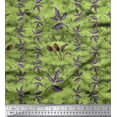 thumbnail image 1 of Soimoi Polyester Georgette Fabric Leaves Print Sewing Fabric Yard 52 Inch Wide, 1 of 3