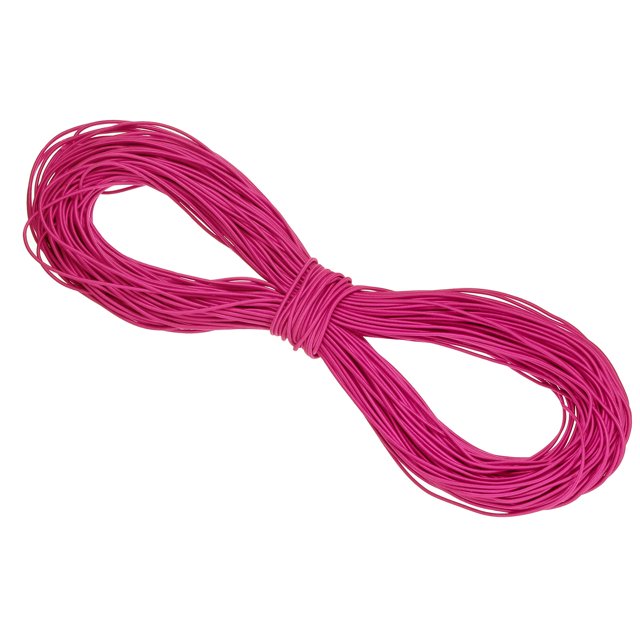 Uxcell Elastic Cord Heavy Stretch String Rope for Crafting DIY Sewing Hook Straps Camping Tie Down Strap Rose Red 2mm x 100m
