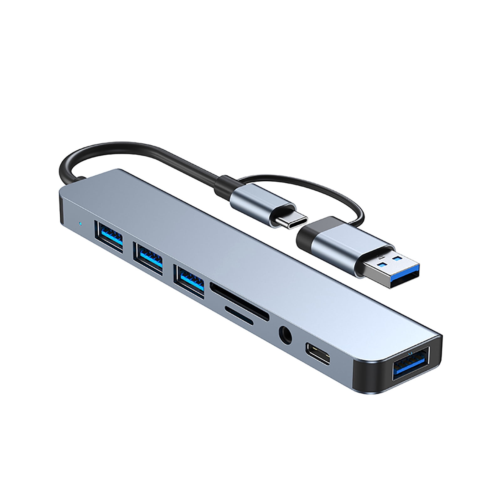 Usb C Hub, 8-in-1 Adapter with 100W Power Delivery, 4K 60Hz HDMI, 10Gbps USB Ports, Ethernet, and SD Card Reader