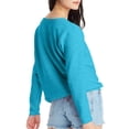thumbnail image 3 of Hanes Womens ComfortSoft EcoSmart Crewneck Sweatshirt, 2XL, Bold Blue Heather, 2, 3 of 5