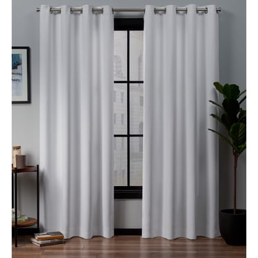Exclusive Home Rideaux Academy Occultants Complets à Oeillets, Paire de Panneaux de Rideaux, 52x84, Blanc