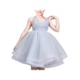 thumbnail image 1 of Robe Fille Bleue Grise à Volants Croisés Dos Nu 8 Ans, 1 of 7