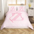thumbnail image 1 of Erosebridal Housse de Couette Initiale de A à Z Simple, Ensembles de Literie Nœud Z Taille Simple, Décor Monogrammé Dessin Animé, Réversible 2 Pcs, 1 of 7
