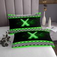 thumbnail image 3 of Erosebridal Teens Sports Bedspread Sets Queen Size, Lightsaber Bed Quilt, Racing Checkered Decor 3pcs, 3 of 5