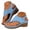 Sky Blue, variant on Wedge Sandals for Women Arch Support Tong Sandal Ankle Strap Flip Flops Comfortable Lightweight Beach Shoes Brown Size 9