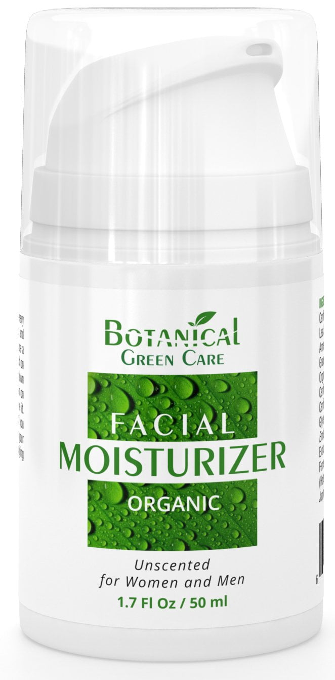 Botanical Green Care Organic Facial Moisturizer. Anti aging Face Cream. Moisturizer Face Cream. Natural Face Moisturizing Cream for Sensitive, Dry & Normal Skin for Women and Men