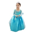 thumbnail image 3 of Cadeau d'Halloween Robe de Costume de Fête Princesse Inspirée pour Filles Reine des Neiges (3-4 Ans), 3 of 5