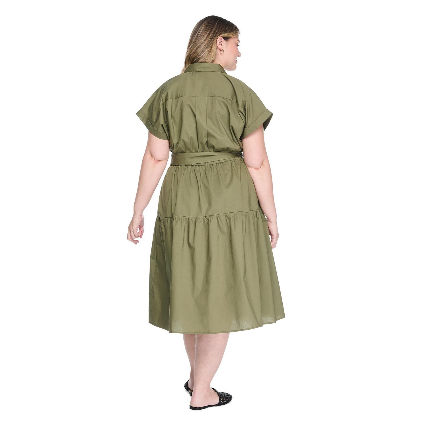 Robe chemise mi-longue Lane Bryant Plus pour femmes