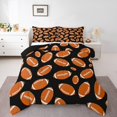 thumbnail image 2 of Erosebridal Brown Rugby Comforter Sets Toddler Size, American Football Comforters & Duvets, Ball Game Decor, Reversible 2 Pieces, 2 of 7