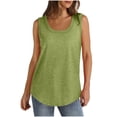 thumbnail image 1 of Timegard Camisoles pour Femmes Été Col Rond Sans Manches Blouse Confortable Tunique Décontractée à Porter avec des Leggings, 1 of 5