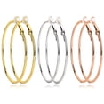 thumbnail image 1 of 3 Paires Boucles d'Oreilles Créoles pour Femmes à Clip Boucles d'Oreilles à Clip Mode Boucles d'Oreilles Sans Perçage, 1 of 10