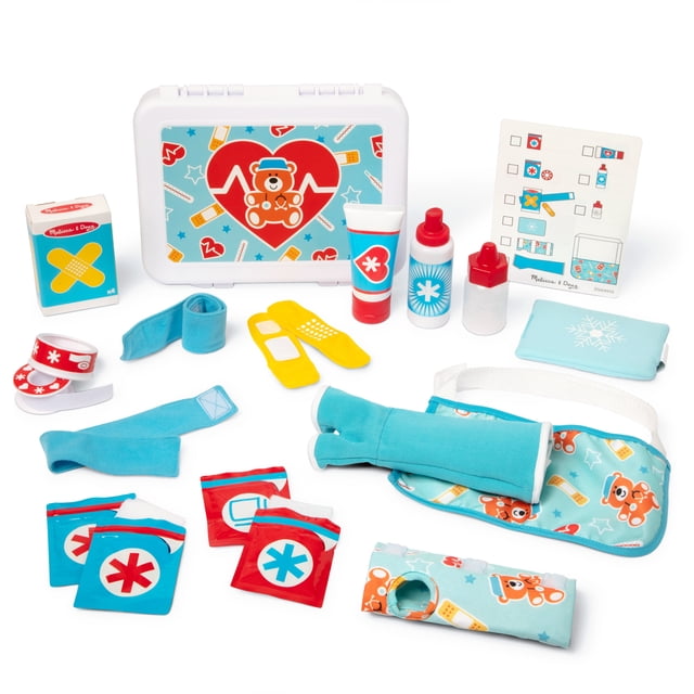 Melissa & Doug Get Well First Aid Kit Play Set – 25 Toy Pieces for Boys and Girls 3+