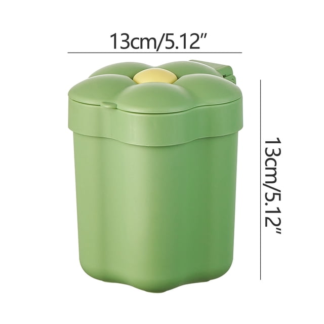 Mini Desktop Trash Can Cute Small Household Mini Coffee Table Melon Peel Shell Storage Bucket Bedroom with Lid Trash Can