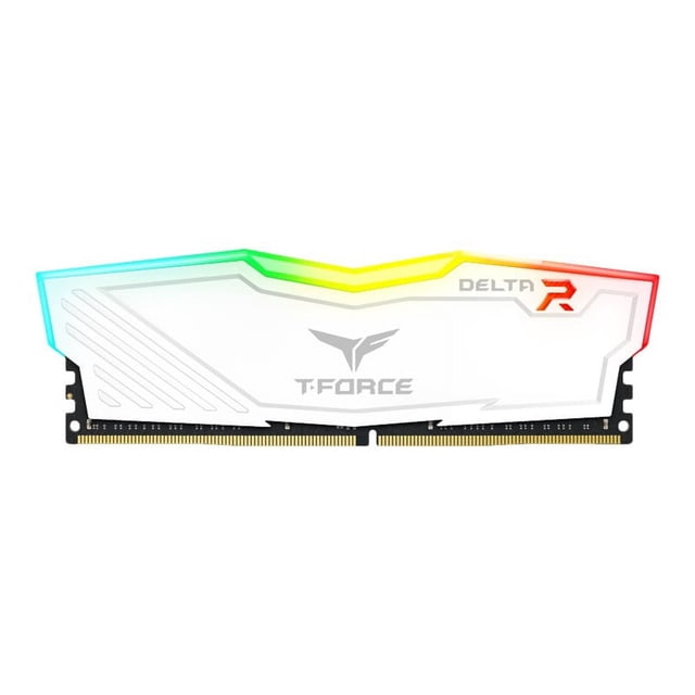 TEAMGROUP T-Force Delta RGB DDR4 16GB (2x8GB) 3200MHz (PC4-25600) CL16 Desktop Memory Module ram TF4D416G3200HC16CDC01 - White
