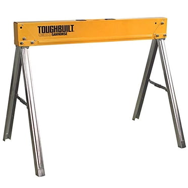 ToughBuilt Folding Sawhorse/Jobsite Table - Sturdy, Durable, Lightweight, Heavy-Duty, 100% High Grade Steel, 1100lb Capacity,
