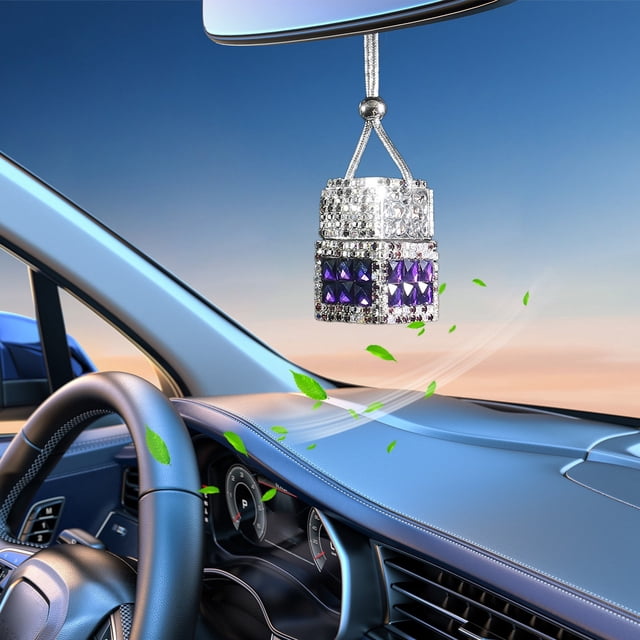 TIMIFIS Acrylic Bottle Automotive Diamond Perfume Bottle Pendant Car Perfume Bottle Car Pendant Rearview Mirror Car Car Hanging Empty Bottle Other Exterior Accessories