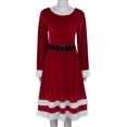 thumbnail image 4 of 2025 Femmes Dames Velours Doux Robes Femmes Décontractées Été Mme Père Noël Costume une Robe Femmes Noël Tenue de Déguisement, 4 of 6