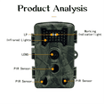 thumbnail image 4 of Hunting Trail Camera Night Vision Wildlife Camera with Motion Activated Outdoor Trail Camera Wildlife Scouting Camera, 4 of 6
