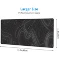 thumbnail image 3 of Extra Large Mouse Pad 31.5 x 11.8 Inch - Topographic Map Lines Contour Design - Non-Slip Rubber Base, Easy Gliding Surface, Desk Mat for Office, Home, Gaming, Work - XL Mousemat, 3 of 5