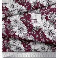 thumbnail image 3 of Soimoi Moss Georgette Fabric Leaves & Flower Floral Print Fabric by Yard 42 Inch Wide, 3 of 3