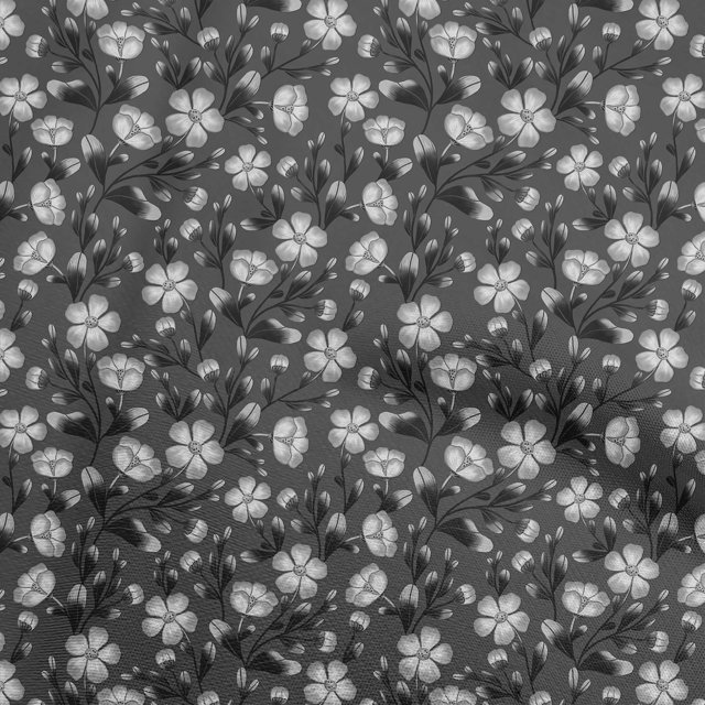 oneOone Silk Tabby Dark Gray Fabric Floral Craft Projects Decor Fabric Printed By The Yard 42 Inch Wide