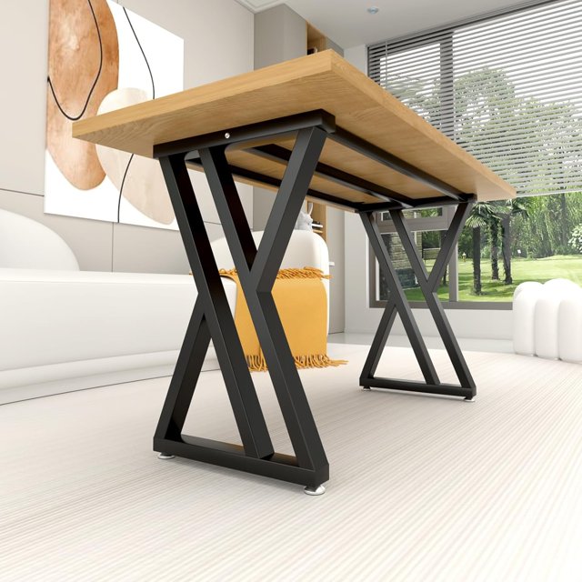 Metal Table Legs inch High Dining Table Legs with Crossbeams Heavy Duty Industrial Desk Legs Modern DIY Desk Legs Suitable for Office Study Restaurant Coffee