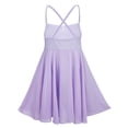 thumbnail image 1 of Aislor Filles Enfants Justaucorps Débardeur Uni à Dos Croisé Robe de Danse Ballet Costume de Danse Lyrique Moderne Lavande TTG, 1 of 8