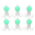 thumbnail image 1 of Squid Umbrella Hook, Strong Bearing Capacity Portable Exquisite Simple Operation Stainless Steel Squid Hook  For Sea Fishing Emerald Green,Light White, 1 of 8