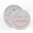 thumbnail image 2 of Inkdotpot Pack Of 50 Real Rose Gold Foil Paper Tags Love Is Sweet Wedding Favor Hang Tags, 2 of 6