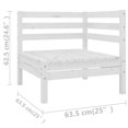 thumbnail image 4 of vidaXL 8 Piece Garden Lounge Set White Solid Pinewood, 4 of 5