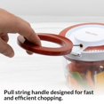 thumbnail image 3 of Valore Manual Food Processor Vegetable Chopper Medium 870 mL (3.6 Cups) - Easy to Clean Garlic Onion Cutter, Portable All Purpose Quick Chop Kitchen Essential with Whisk Attachment, 3 of 6