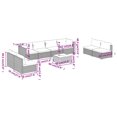 thumbnail image 4 of vidaXL 9 Piece Garden Lounge Set with Cushions Poly Rattan Brown, 4 of 5