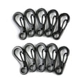thumbnail image 1 of Mosiee 10Pcs/Set Carabiner Mini Stainless Steel Key Buckle Snap Spring Clip Hook Stainless Steel Rust-Proof Camping Hiking Parts, 1 of 7