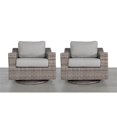 thumbnail image 3 of Living Source International Chaises de Patio Pivotantes de Style Club - Ensemble de 2, Brun/gris, 3 of 3