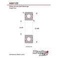 thumbnail image 3 of MAPLE ACE 6307 ZZ 6307-ZZ Roulement à Billes Suprême avec Blindage Métallique 35x80x21 mm, 3 of 5