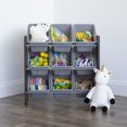 thumbnail image 2 of Humble Crew Sumatra Toy Storage Organizer with 9 Plastic Storage Bins, Espresso/Grey, 2 of 4