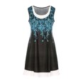 thumbnail image 4 of HKEJIAOI Robes Décontractées pour Femmes Cadeau d'Anniversaire Mode pour Femmes Décontracté Aguichant Sans Manches Imprimé Col Rond Faux Deux-Pièces Gilet pour Dames Robe Débardeur Économies Liquidation Bleu, 4 of 8