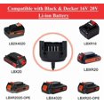 thumbnail image 3 of 20V Lithium Battery Charger LCS1620 for Black Decker LSW120 LSW20 LSW221 SSL20SB, 3 of 5