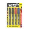 Marqueurs permanents Sharpie, pointe fine, couleurs assorties, 4 unités