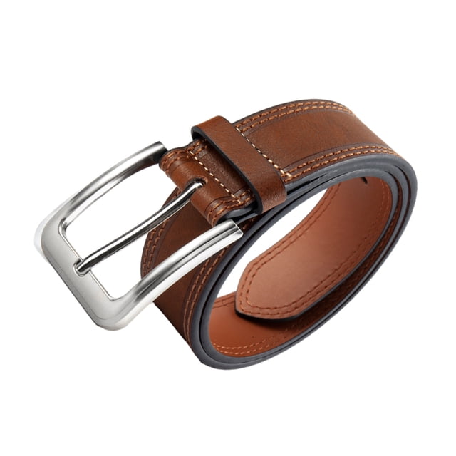 mmirethe Ceinture Intemporelle pour Hommes pour Jeans et Costumes avec Boucle Décontractée Tressée Extensible en PU Résistante à l'Usure Marron 120cm 2Ensemble