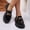 #037-Black, variant on AUNVITO Women's Thick-Soled Loafers Shiny Leather Shoes with Gold Chain Detail Large Size Fall Winter Comfortable Height-Increasing Slip-On
