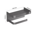 thumbnail image 3 of Birdeem Toilet Paper Bracket Wall Mounted Oppose Rust Plastic Self-Adhesive Toilet Paper Bracket, 3 of 12