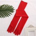 thumbnail image 2 of serony 2 Pcs 45cm Multicolores Gants Longs pour Femmes Robe de Dîner Mitaines Chaudes pour Dames Conduite Festival d'Automne Fête Rouge, 2 of 8