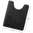 thumbnail image 1 of 1 Contour Clara Clark Bath Mat Bathroom Rug - Absorbent Memory Foam Bath Rugs - Non-Slip, Thick, Cozy Velvet Feel Microfiber Bathrug, Plush Shower, Toilet- Floor Bathmats Carpet - Black - 24"x19", 1 of 6