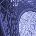 thumbnail image 1 of Ahgly Company Tapis d'Intérieur Lavable en Machine Carré Transitionnel Bleu Ciel, 8 Pieds Carré, 1 of 7