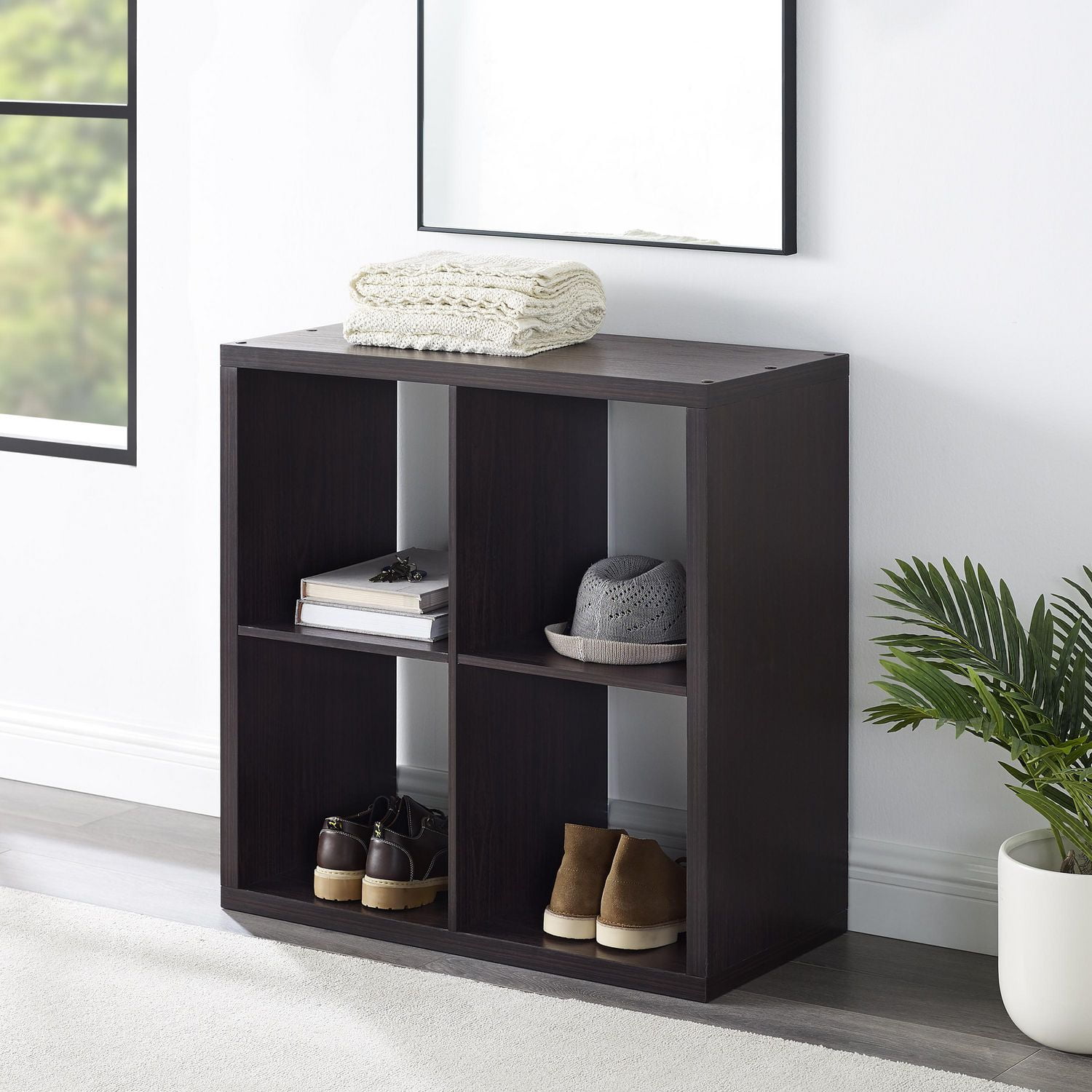 Gorham 4 Cubby Armoire de rangement en Espresso