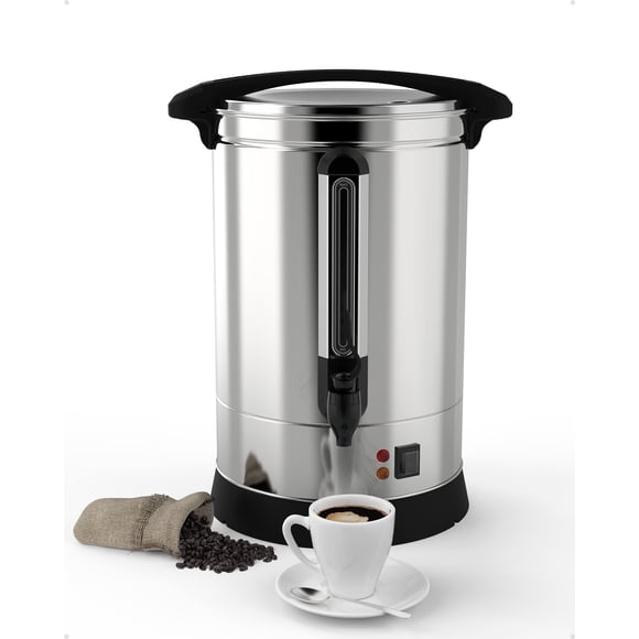 Garvee 100-Cup Stainless Steel Coffee Urn, 14 L, 1500 Watt, Silver
